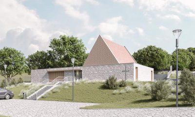 (Foto) Se poate și arhitectură rurală de calitate! Proiectul capelei mortuare din Cătina, lăudat de arhitectul șef al Clujului 1