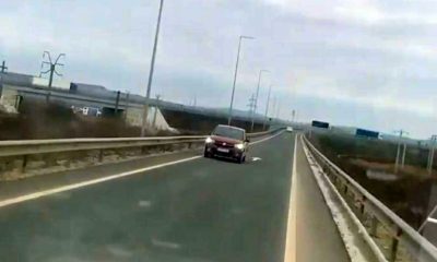 (Video) Șofer pe contrasens pe A10 Sebeș-Turda: ”Unii au permis doar pentru a omorî oameni? Cum să circuli pe sens invers când eu urc pe autostradă?”