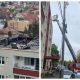 Incendiu pe o stradă din Cluj-Napoca. Acoperișul unui bloc a luat foc