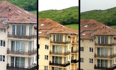 Spiderman, echilibristică pe blocurile din Florești / ”Ai de viața mea, inconștiență totală! Amețesc doar când mă uit”