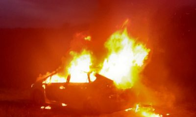 Cluj: O persoană a ars de vie după ce autoturismul hibrid în care se afla a luat foc 1