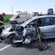 Accident cu două motociclete și o mașină în Păniceni. Circulația este blocata pe ambele sensuri / Un minor și o femeie transportați la spital