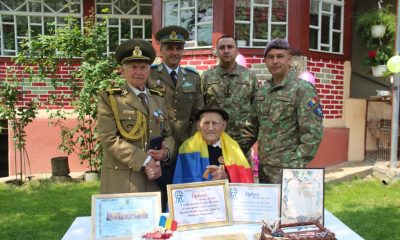 (Foto) Veteranul clujean Simion Ilea, sărbătorit la împlinirea vârstei de 100 de ani