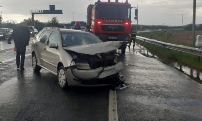 ACCIDENT pe A3, în Cluj! Trei mașini implicate / Tânără transportată la spital