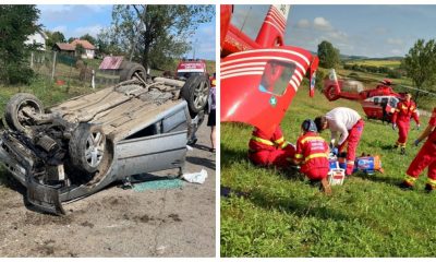 Accident rutier GRAV! Un tânăr din Cluj a murit și alte trei persoane au fost rănite / Elicopterul SMURD a intervenit