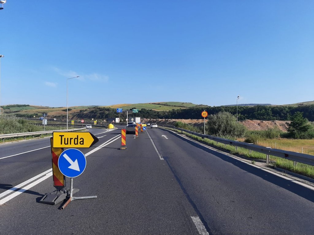 DIN NOU: Restricții de circulație pe Autostrada Melcului. Circulația spre Turda este deviată