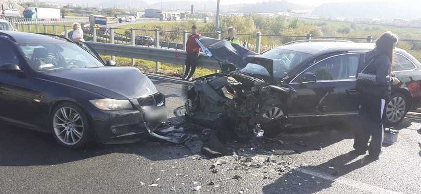 Accident în Gilău, la urcare pe Autostrada Transilvania