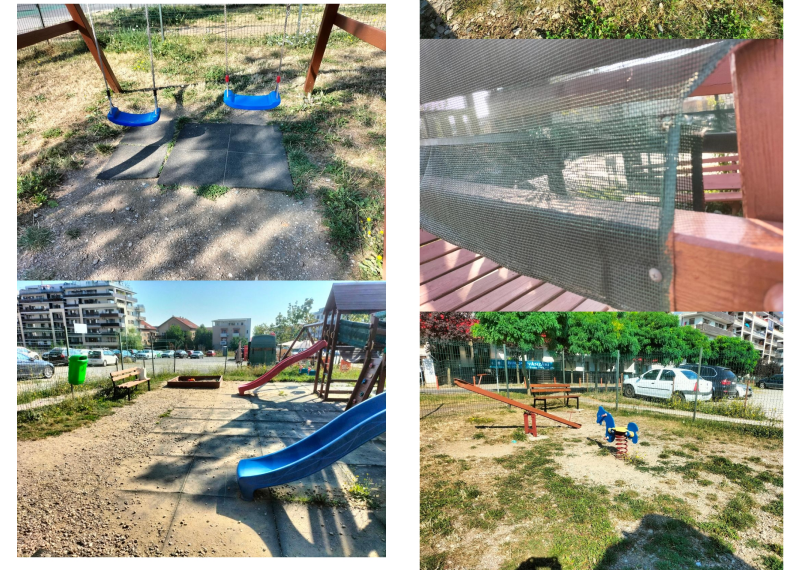 Așa are grijă administrația locală de copiii Clujului! Un parc din Bună Ziua este sub orice critică, o mămică reclamă: „Deteriorat și infect”