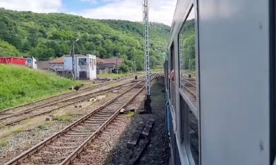Filmare de pe traseul Ciucea - Cluj Napoca. Traseul care ar fi prima electrificată pe o magistrală intensă. Foto: Youtube Valter Patric