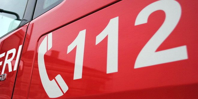 Autoutilitară răsturnată în Cluj. Pompierii au intervenit