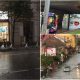 Schelă căzută în centrul Clujului și străzi inundate / Foto: Info Trafic Cluj-Napoca - Facebook