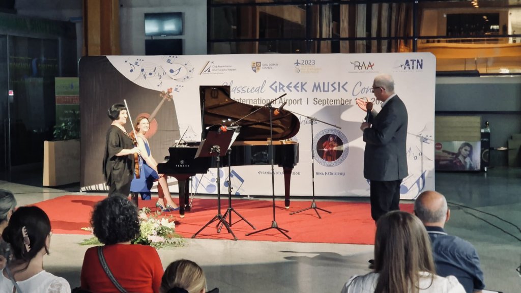 Concert de muzică clasică la Aeroportul Internațional „Avram Iancu”. Artiste din Atena au fost în prim-plan la Cluj