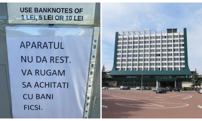 Condiții de te pușcă râsul! Automatul parcării Hotelului Napoca nu dă rest - FOTO