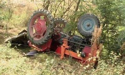 Tractor răsturnat peste un bătrân de 70 de ani. Foto: arhivă ISU Cluj