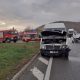 Un accident rutier a avut loc, miercuri dimineață, în localitatea Bunești, județul Cluj/ Foto: ISU Cluj