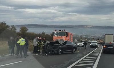 Accident la urcare în Feleacu / Foto: Info Trafic jud. Cluj - Facebook