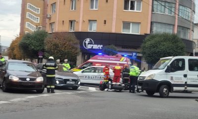 Accident pe strada București, între un motociclist și un autoturism - VIDEO și FOTO