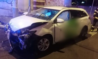 Accident rutier în Piața Cipariu din Cluj-Napoca/Foto: ISU Cluj
