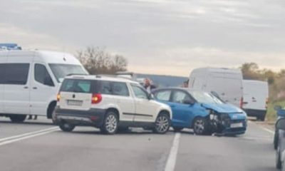 Accident rutier în apropiere de Vâlcele. Coliziune între trei mașini