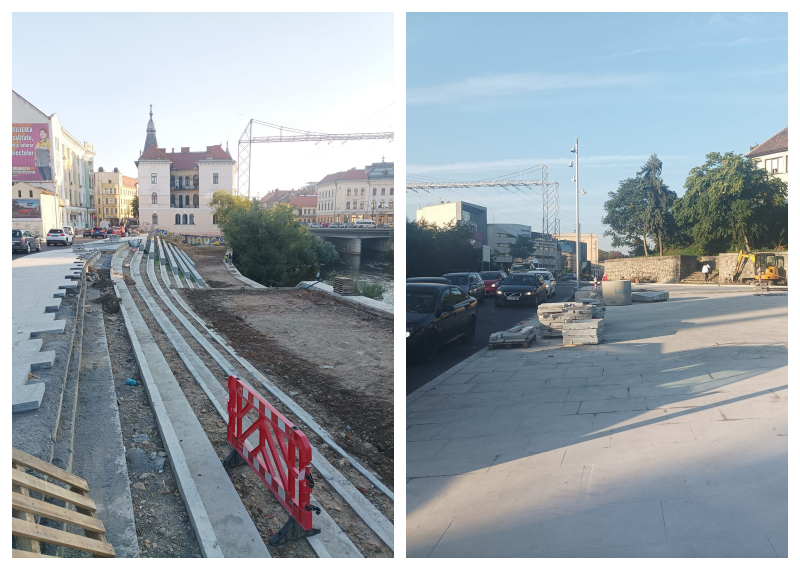 Amenajările la Someș de pe strada General Dragalina, diferite de proiectul propus inițial: În propuneri se ajungea la apă, în realitate zidul s-a menținut