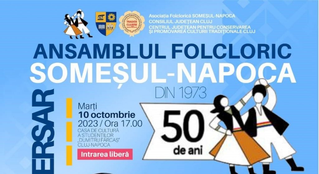 Ansamblul „Someșul-Napoca” împlinește 50 de ani. Spectacol aniversar cu intrare liberă / Grigore Leșe, invitat special
