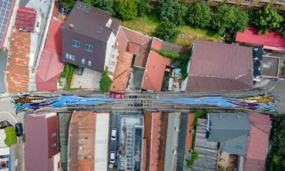 Asfaltul de pe strada Piezișă va fi pictat printr-o inițiativă internațională din care mai fac parte orașe precum Milano sau Amsterdam/ Foto: Municipiul Cluj-Napoca - Facebook