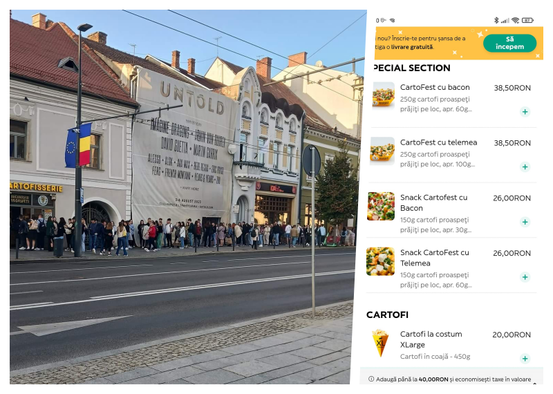 Coada uriașă la un fast-food din centru l-a șocat pe un clujean: „Clujul fast food pe trend, iar Primăria are spații prin centru lăsate de izbeliște”