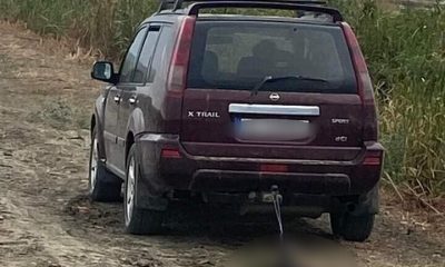 Un șofer a legat un câine de o mașină și l-a târât pe un drum de pământ din Galați/ Foto: Protectia Animalelor Galati - Facebook