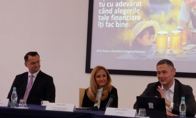Foto de la stânga la dreapta:  Petru Ciurtin – Director Grup Retail BCR Dana Dima – vicepreședinte Retail BCR Sergiu Manea – CEO BCR