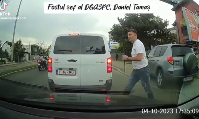 Fostul șef DGASPC Cluj, Daniel Tămaș, se face de râsu' lumii în Cluj pe Calea Turzii - VIDEO
