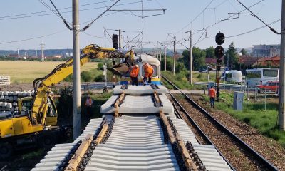 Încep lucrările pentru electrificarea căii ferate Cluj-Oradea. FOTO: CFR Infrastructură/ Facebook