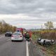 Accident cu o mașină în Jucu / Foto: ISU Cluj