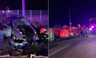 Imagini de la accidentul mortal de la ieșire din Gherla, de sâmbătă noaptea, 21 octombrie 2023 / Foto: ISU Cluj