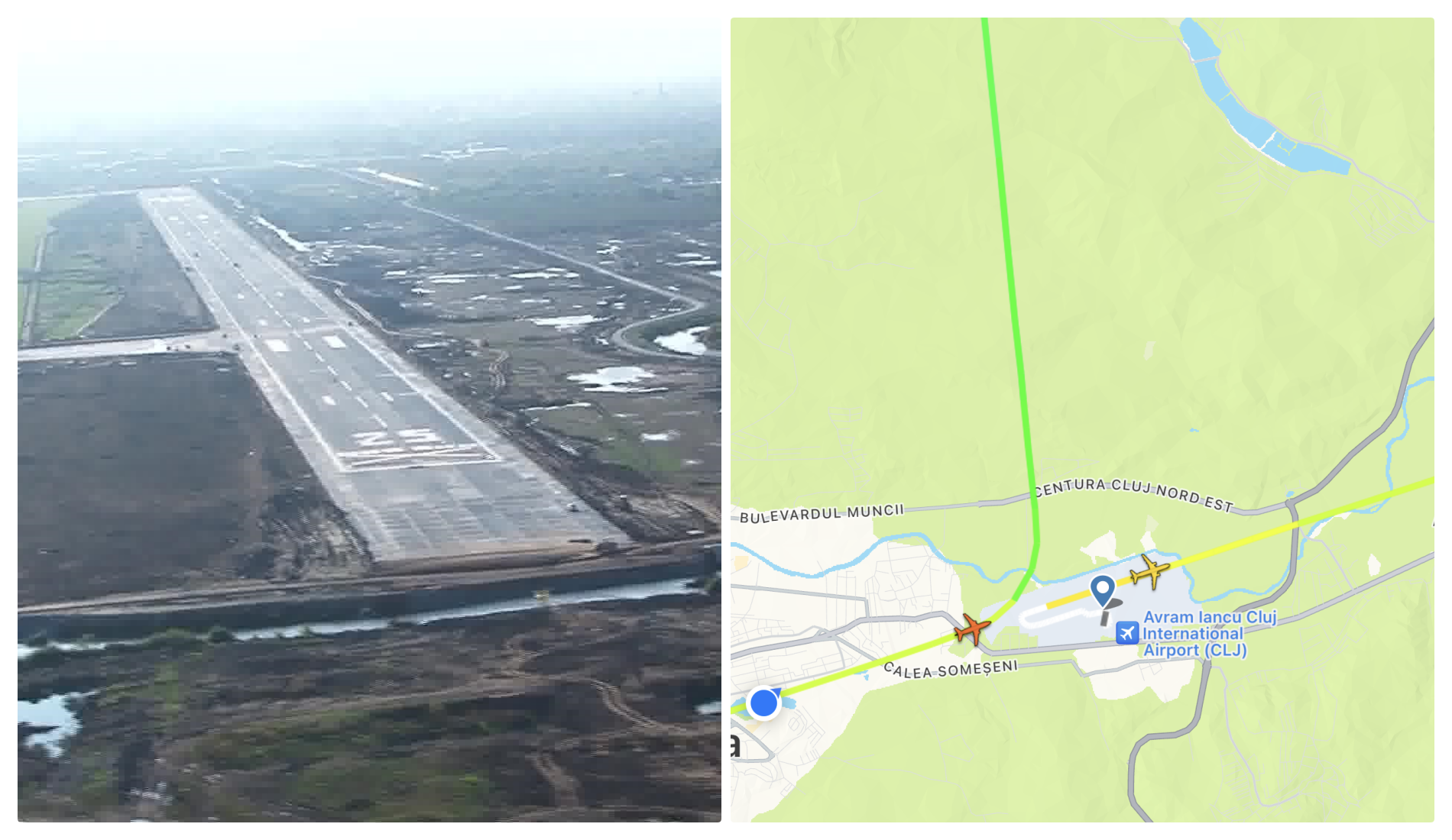 Un clujean a relatat un posibil incident între avioanele de pe Aeroportul Cluj! Romatsa a precizat ce s-a văzut din turnul de control - EXCLUSIV