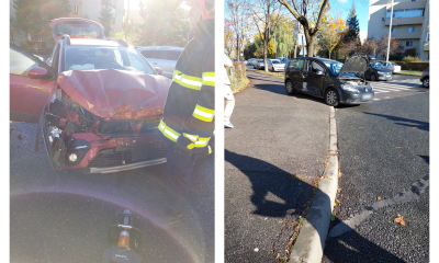 Accident cu două mașini pe strada Observatorului! Două persoane sunt evaluate de echipajele medicale