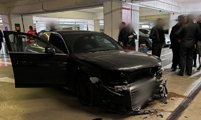 Accident in parcarea subterană de la Iulius Mall Cluj - FOTO