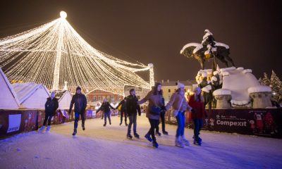 Un patinoar va fi amenajat, în premieră, pe platoul Sălii Sporturilor. Anterior, acesta era amenajat în Piața Unirii, în perioada sărbătorilor. FOTO: Târgul de Crăciun Cluj-Napoca