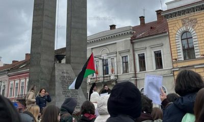 Comemorare a victimelor din Fâșia Gaza, în centrul Clujului. FOTO: monitorulcj.ro