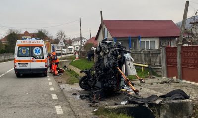 Accident grav în Câțcău, miercuri, 22 noiembrie 2023 / Foto: ISU Cluj