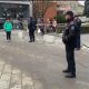 Incident dramatic în Dej! Tavanul unei bănci s-a prăbușit peste mai multe persoane - VIDEO
