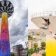 „Castelul de apă”, un turn de 40 de metri din Mărăști, transformat prin artă stradală / Foto: Asociația Launloc
