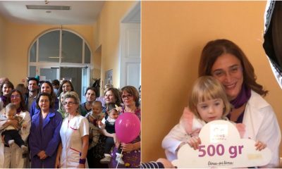 Întâlnire emoționantă a medicilor cu familiile copiilor născuți prematur, la SCJU Cluj / Foto: monitorulcj.ro