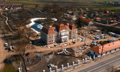 Castelul Banffy din Răscruci în timpul lucrărilor de restaurare. FOTO: Captură ecran Legat de Cluj