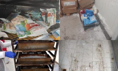 Produse depozitate necorespunzător sau mizerie au fost descoperite de Protecţia Consumatorului în mai multe magazine Penny și Auchan din județul Cluj/ Foto: Protecția Consumatorului Cluj