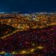 Imagini spectaculoase din dronă au fost făcute în noaptea de Luminație în cimitirul din Mănăștur/ Foto: Sergiu Razvan - Facebook