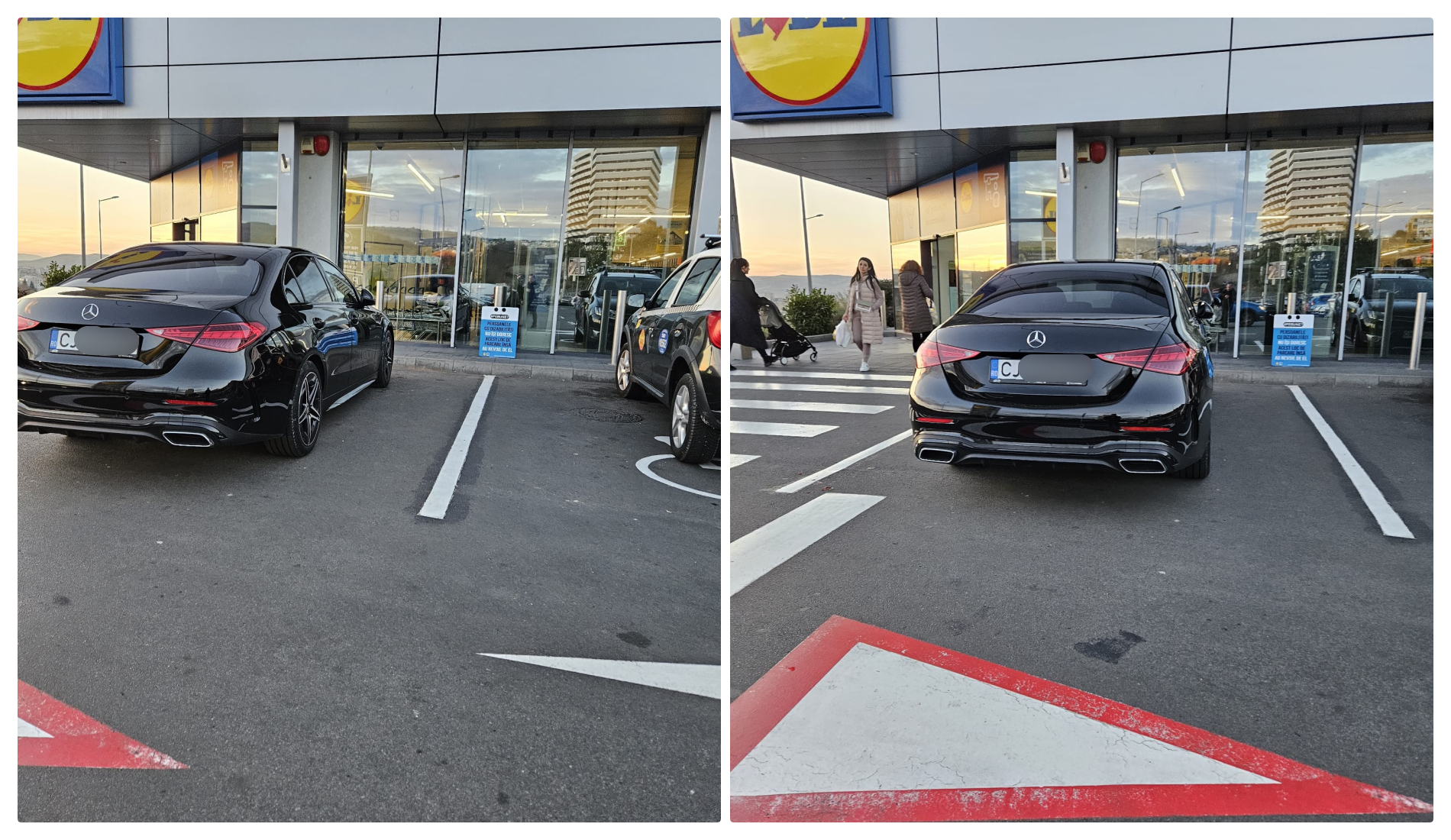 Parcare la Lidl Cluj. Oare de ce numai cei cu mașini ”bengoase” sunt nesimțiți? - FOTO