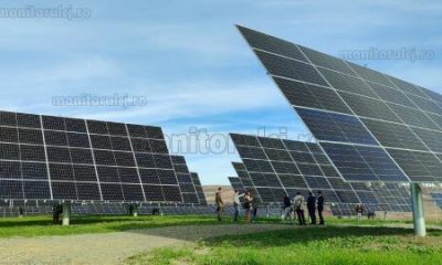 Joi, 2 noiembrie, s-a deschis parcul fotovoltaic și eolian de la Cluj Innovation Park, realizat pe o suprafață de 17.000 metri pătrați/ Foto: monitorulcj.ro