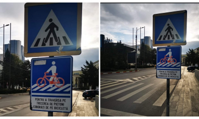 Șoferii vor indicatoare pentru bicicliști în Cluj-Napoca. Traversarea să nu se mai facă în viteză - FOTO