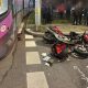 Accident rutier între un tramvai și o motocicletă/Foto: ISU Cluj