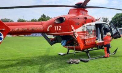 Elicopterul SMURD intervine la un accident grav produs în Câțcău / Foto: arhivă ISU Cluj